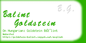 balint goldstein business card